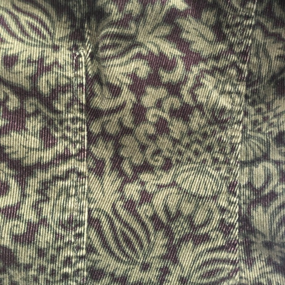 Talbots Soft Corduroy Flower Patterned Blazer - Picture 5 of 9